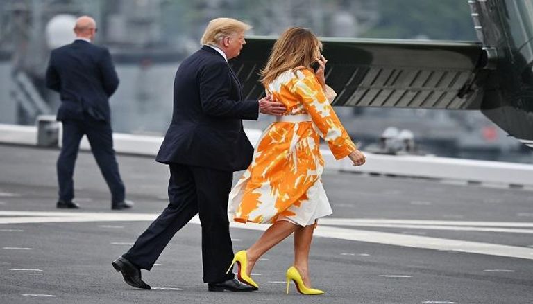 ترامب وزوجته يغادران اليابان بعد زيارة استمرت 4 أيام