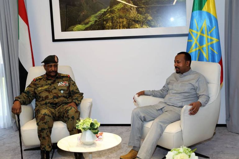 رئيس الوزراء الإثيوبي آبي أحمد والفريق أول عبدالفتاح البرهان