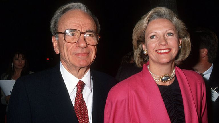 روبرت مردوخ وطليقته آنا تروف