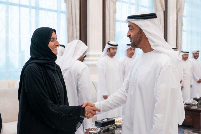 الشيخ محمد بن زايد آل نهيان يستقبل جموع المهنئين بشهر رمضان