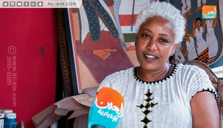 التشكيلية الإثيوبية أصوب دنق لقسي