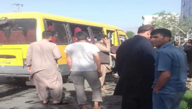 موقع تفجير الحافلة في كابول
