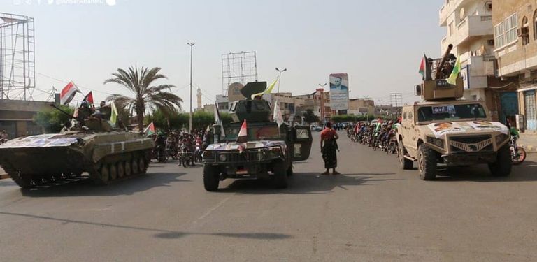 جانب من سيارات الأمم المتحدة في قبضة الحوثي