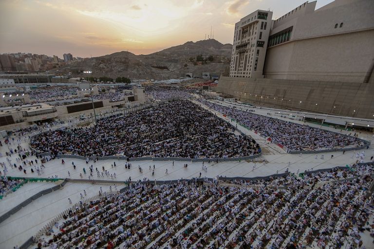 جانب من صلاة العيد بالمسجد الحرام