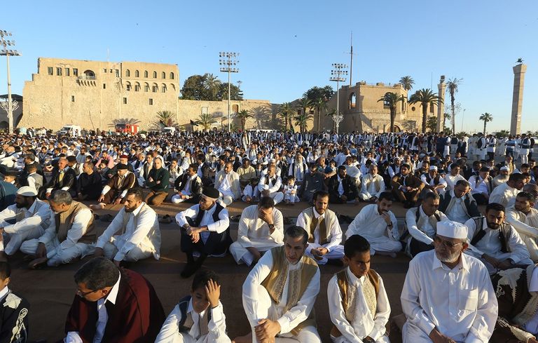 جانب من صلاة العيد بالمسجد الحرام