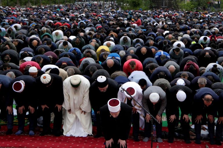 جانب من صلاة العيد بالمسجد الحرام