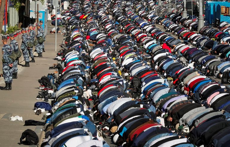 جانب من صلاة العيد بالمسجد الحرام