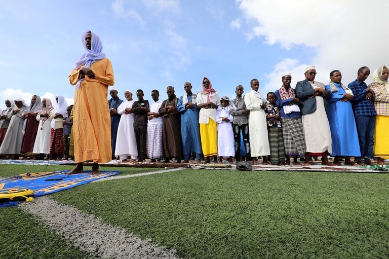 جانب من صلاة العيد بالمسجد الحرام