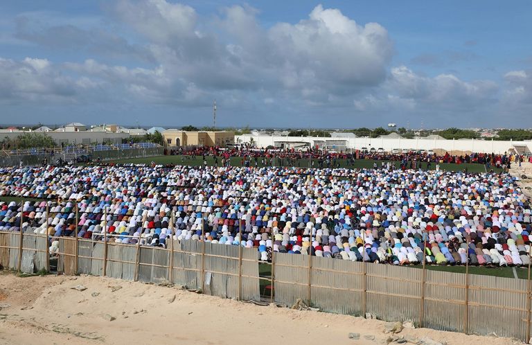 جانب من صلاة العيد بالمسجد الحرام