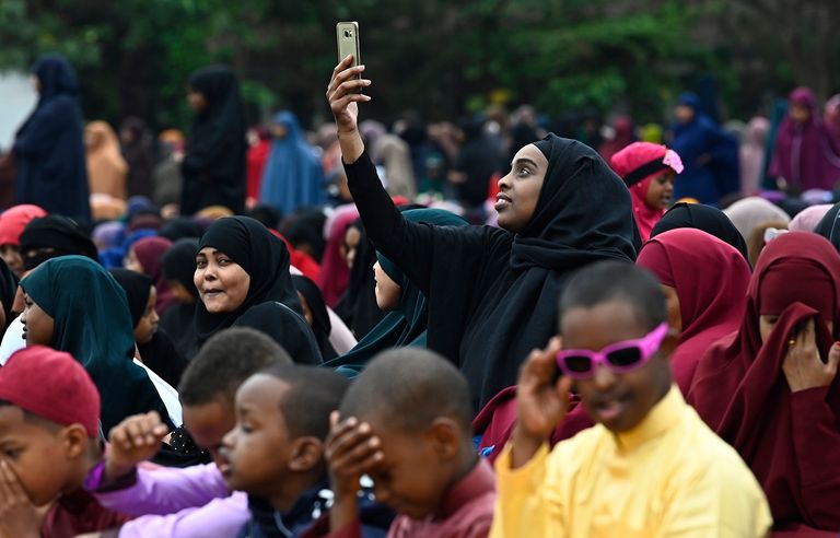 جانب من صلاة العيد بالمسجد الحرام