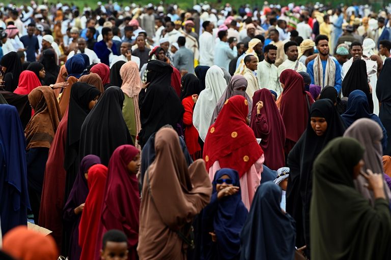 جانب من صلاة العيد بالمسجد الحرام