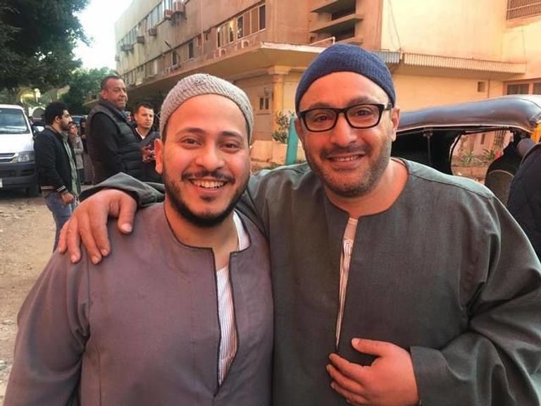 أحمد السقا (يمين) وكريم عفيفي أبطال مسلسل "قابيل"