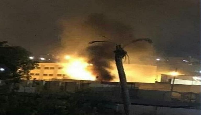 انفجار سابق في مدينة درنة