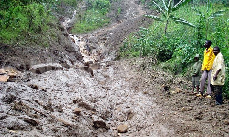 جانب من الانهيار الأرضي