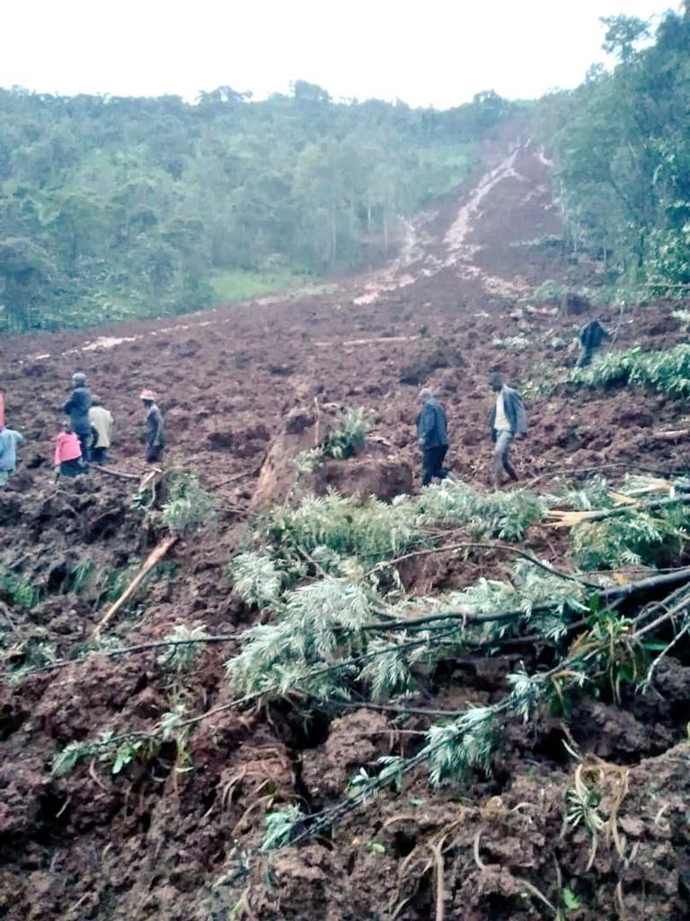 جانب من الانهيار الأرضي