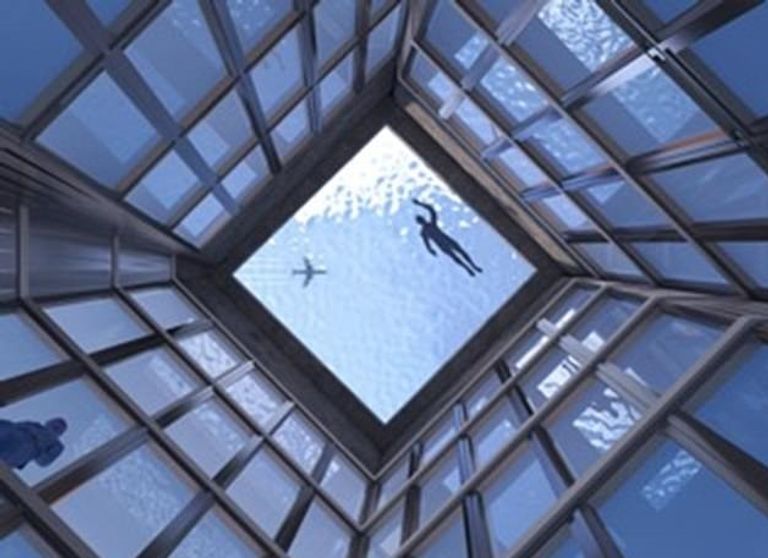 التصميم المبدئي لحوض السباحة