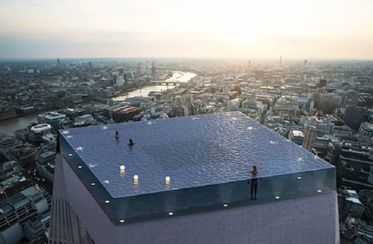 التصميم المبدئي لحوض السباحة