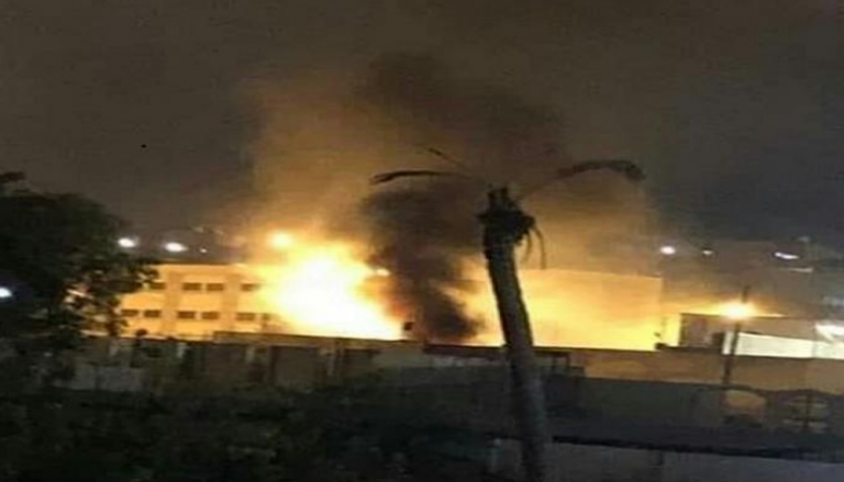 موقع الانفجار بمدينة درنة