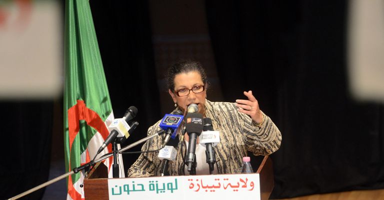 لويزة حنون رئيس حزب العمال في الجزائر المحكمة العسكرية في الجزائر - أرشيفية