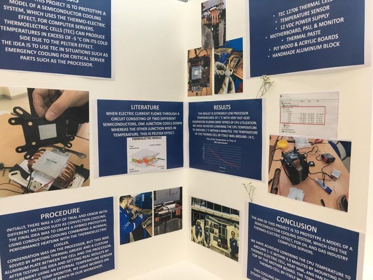 ٣ طلاب بأبوظبي يبتكرون نظام تبريد لمعالجات أجهزة الكمبيوتر