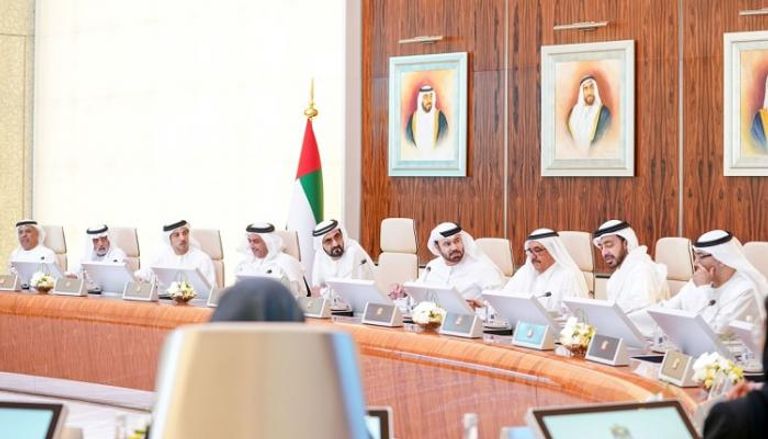 مجلس الوزراء الإماراتي خلال اجتماع الأحد