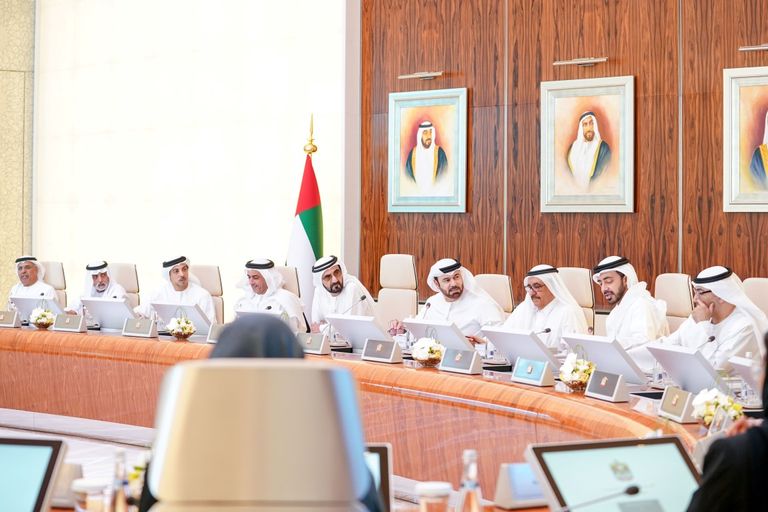 مجلس الوزراء الإماراتي خلال اجتماع الأحد