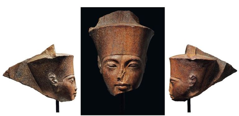 رأس توت عنخ آمون المعروض للبيع بالمزاد