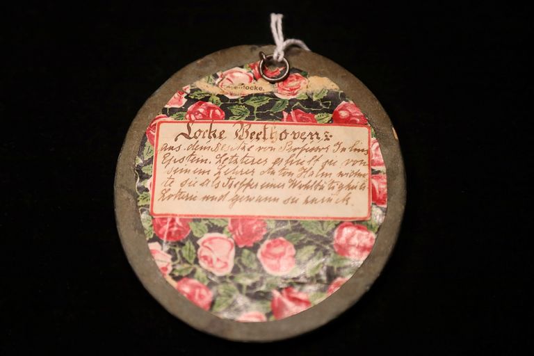 طرح خصلة من شعر بيتهوفن للبيع في مزاد