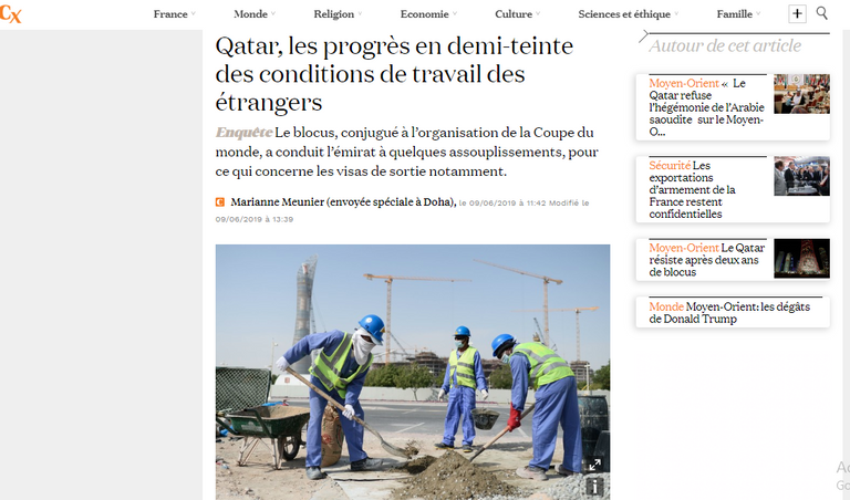 العمال يتعرضون لانتهاكات جسيمة في قطر