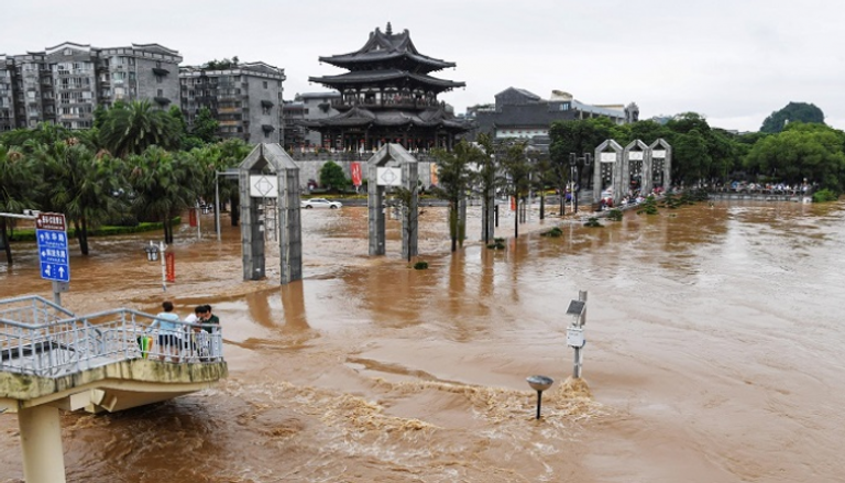 جانب من فيضانات الصين