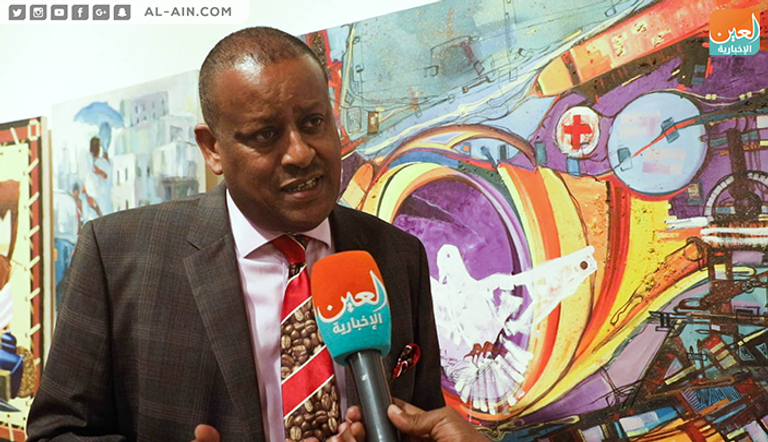 جانب من المعرض التشكيلي في أديس أبابا