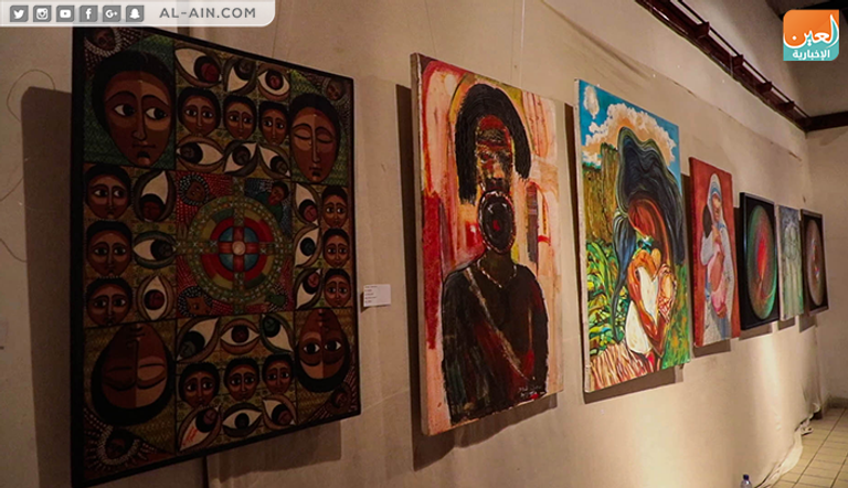 جانب من المعرض التشكيلي في أديس أبابا