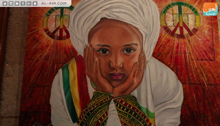 جانب من المعرض التشكيلي في أديس أبابا