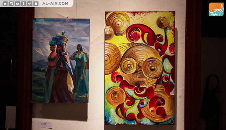 جانب من المعرض التشكيلي في أديس أبابا