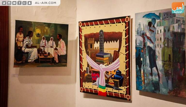 جانب من المعرض التشكيلي في أديس أبابا