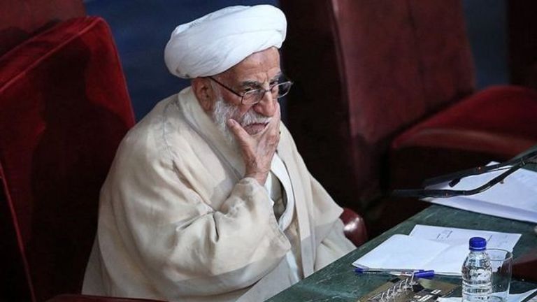 أحمد جنتي مرشد إيران علي خامنئي وإبراهيم رئيسي - أرشيفية