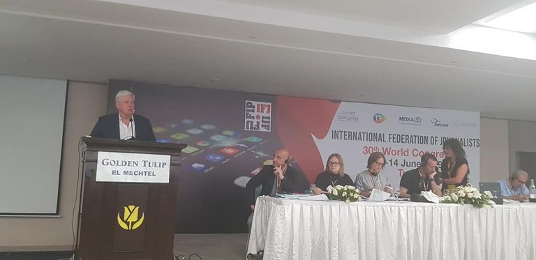 يونس مجاهد رئيس نقابة الصحفيين في المغرب