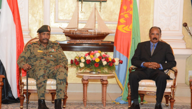 جانب من لقاء الرئيس الإريتري والفريق أول عبدالفتاح البرهان 