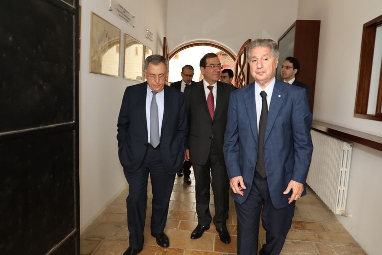 وزير البترول المصري خلال إلقاء كلمته