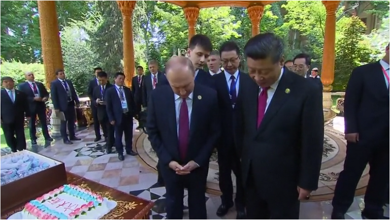 شي جين بينج وفلاديمير بوتين