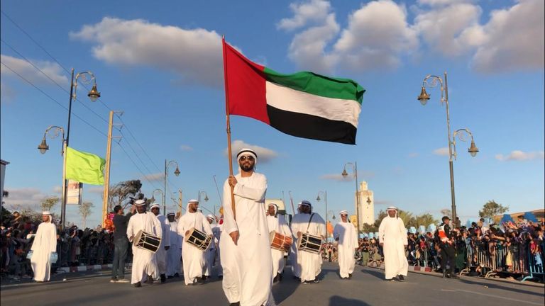 جانب من مشاركة الإمارات في مهرجان طانطان المغربي