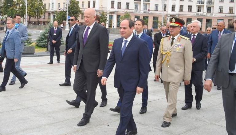 الرئيس المصري خلال زيارة رسمية لبيلاروسيا