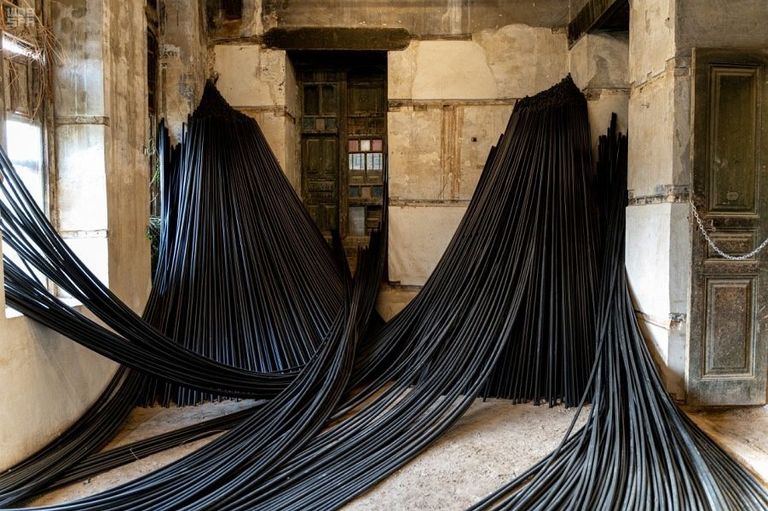 جانب من المعرض الفني  "نفثَه"