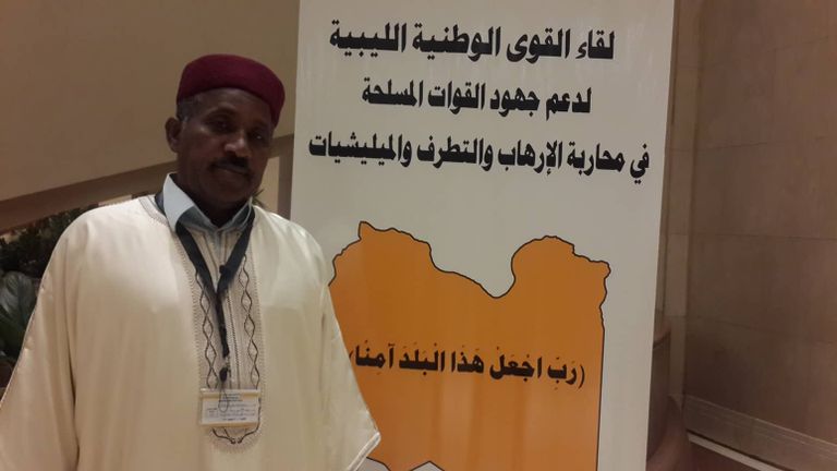 عمر علي إبراهيم الدوجالي مقرر المجلس الأعلى لقبائل إقليم فزان تركيا وقطر تدعمان الفتنة والإرهاب في جنوب ليبيا