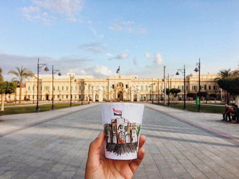 "ريشة ندى" تضع برج القاهرة وكوبر ستانلي على "كوباية"