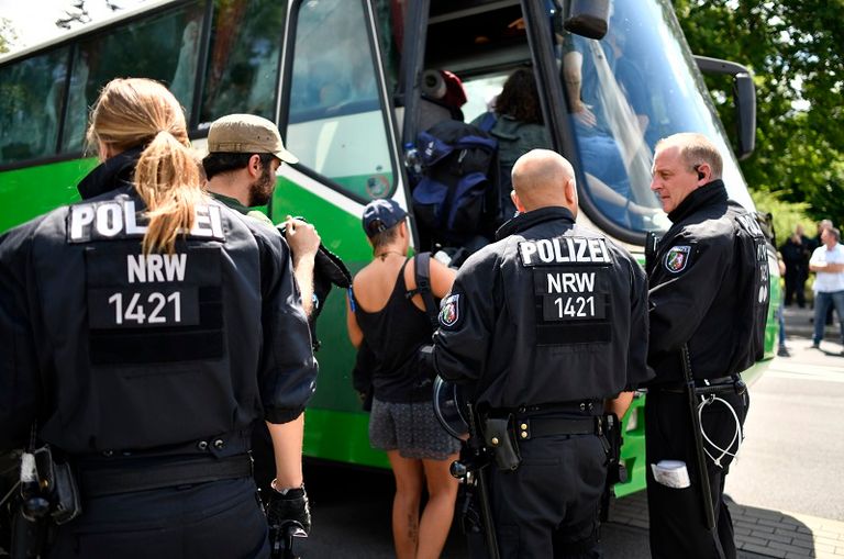 جانب من المظاهرة الحاشدة في ألمانيا