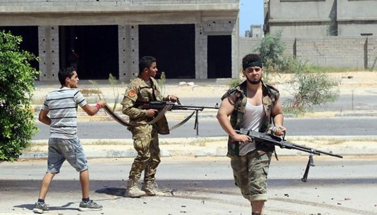 عناصر من المليشيات المسلحة في طرابلس