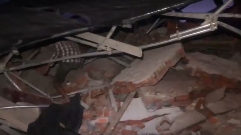 انهيار مبنى في كمبوديا