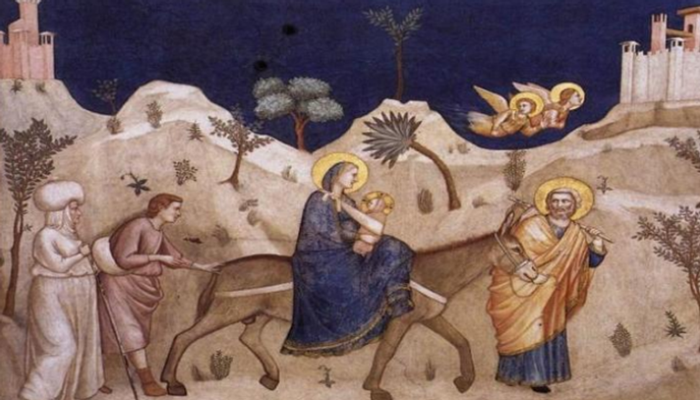 لوحة تبرز رحلة العائلة المقدسة في مصر
