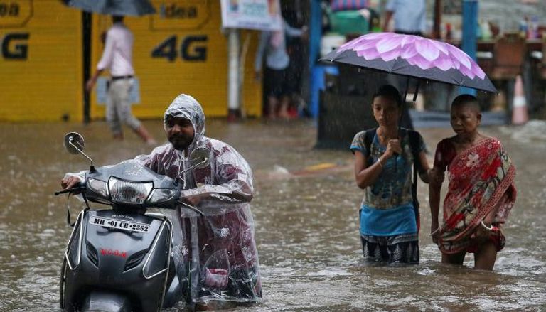 الأمطار تغطي مساحات كبيرة من ولايات الهند